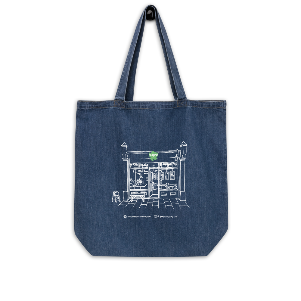 Naive Organic Denim Tote Bag