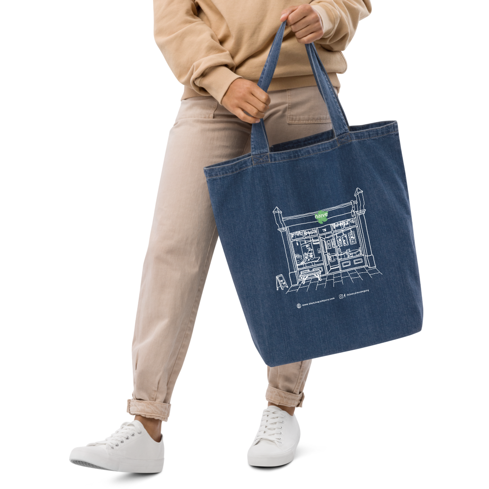 Naive Organic Denim Tote Bag