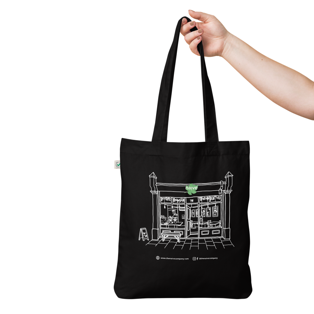 Naive Organic Tote Bag - Black