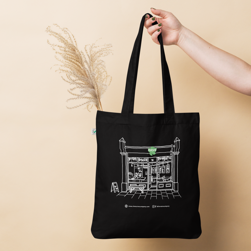 Naive Organic Tote Bag - Black