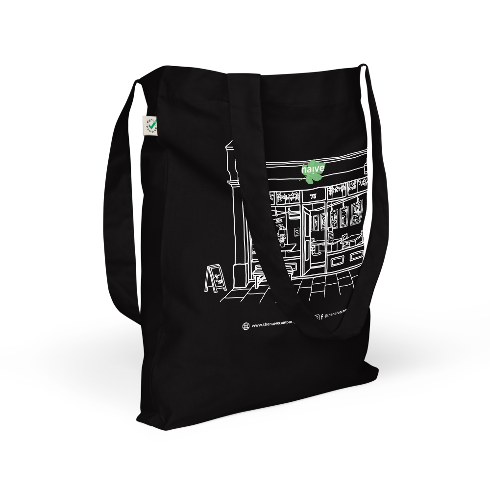 Naive Organic Tote Bag - Black